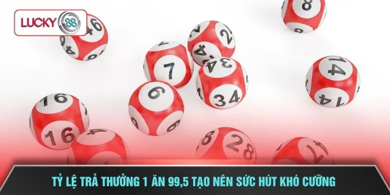 Tỷ lệ trả thưởng 1 ăn 99,5 tạo nên sức hút khó cưỡng